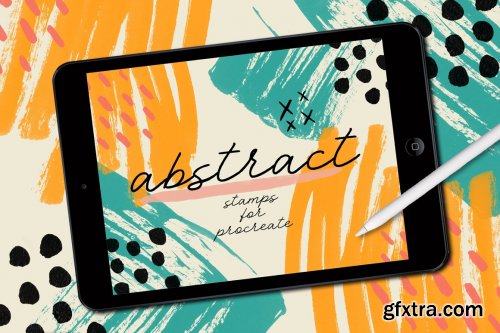 CreativeMarket - ABSTRACT STAMPS FOR PROCREATE 3745653