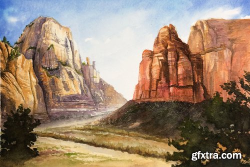 The Virtual Instructor - Desert Landscape with Watercolor