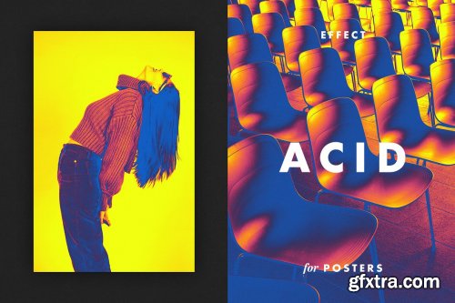CreativeMarket - Acid Photo Effect for Posters 6791316