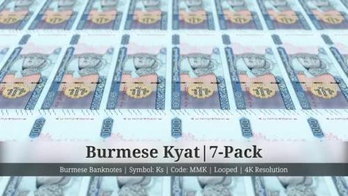 Videohive - Burmese Kyat | Myanmar (Burma) Currency - 7 Pack | 4K Resolution | Looped - 35369236