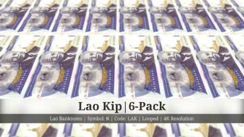 Videohive - Lao Kip | Laos Currency - 6 Pack | 4K Resolution | Looped - 35369237