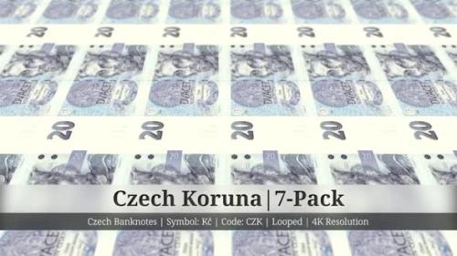 Videohive - Czech Koruna | Czech Republic Currency - 7 Pack | 4K Resolution | Looped - 35369238
