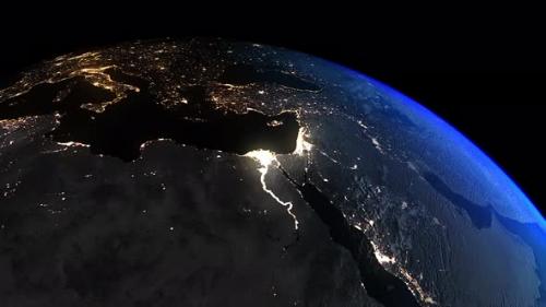 Videohive - Earth Night To Day Middle East - 35362021