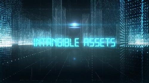 Videohive - Skyscrapers Digital City Economics Word Intangible Assets - 35281363