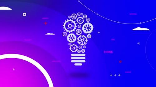 Videohive - Mechanical Infographic Bulb With Text - 35293213