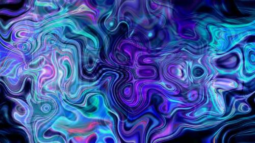 Videohive - Blue Cyan Color Abstract Silky Ink Liquid Animated Background - 35370469