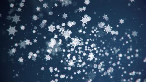 Videohive - Falling Christmas Snowflakes Motion Background - 35277034