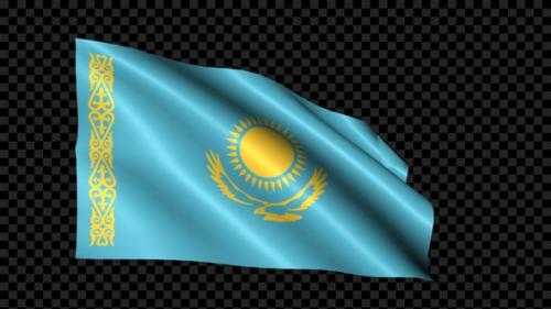 Videohive - Kazakhstan Flag Blowing In The Wind - 35297900
