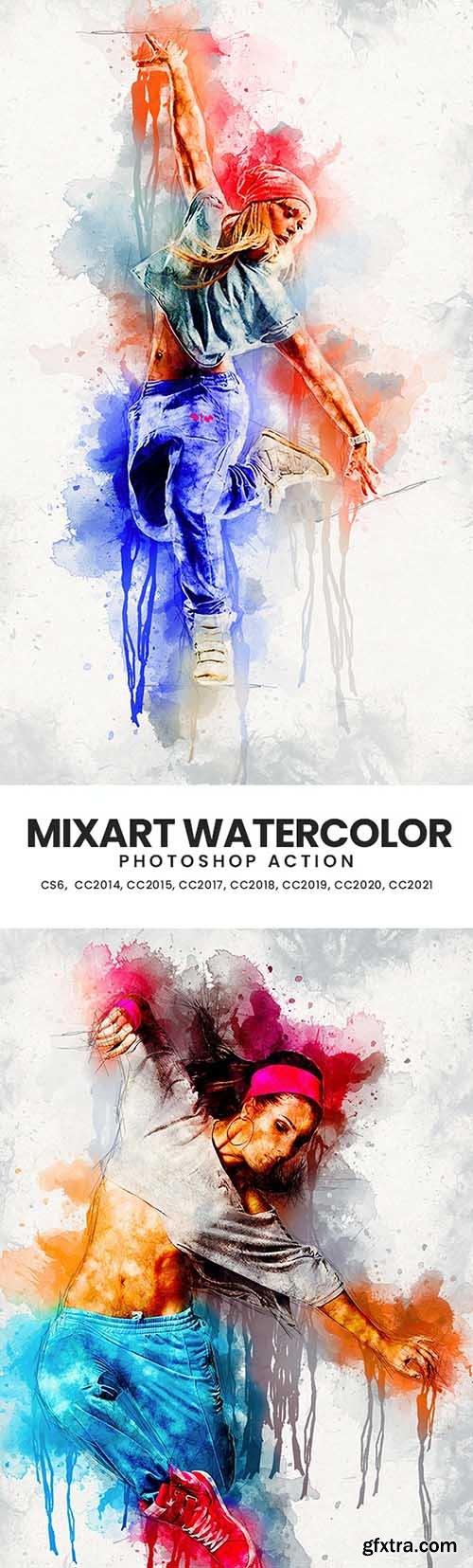 GraphicRiver - MixArt Watercolor Photoshop Action 34092103