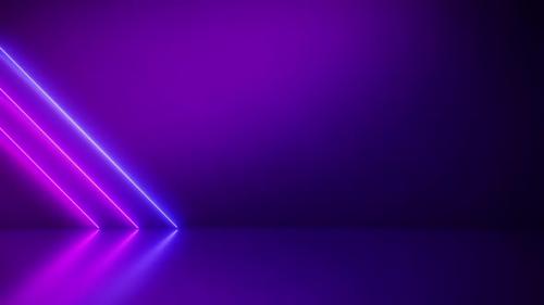 Videohive - Neon Futuristic Abstract Blue And Purple Light Shapes line diagonals On colorful Background. - 35301147