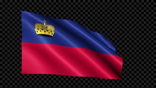 Videohive - Liechtenstein Flag Blowing In The Wind - 35306666