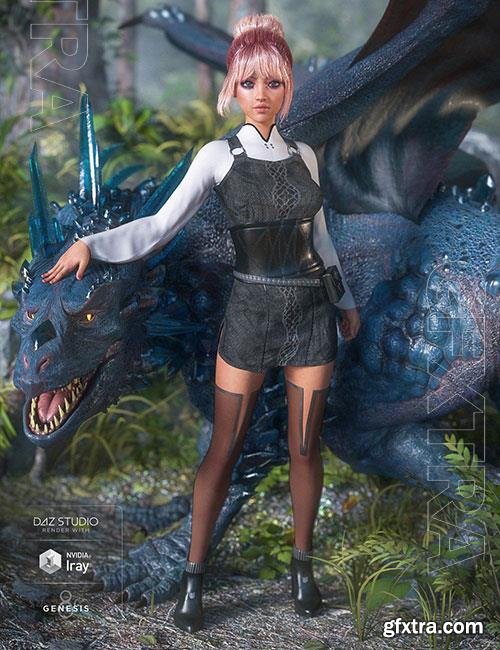 dForce Dragon Sitter Outfit for Genesis 8 Female