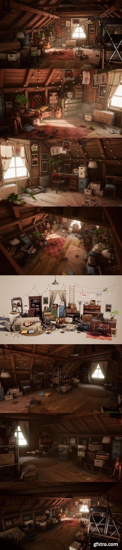 Unreal Engine – Grandpa’s Attic (Furniture storage props)