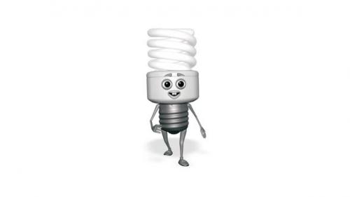 Videohive - Light Bulb Dancing Looped White Background - 35491548