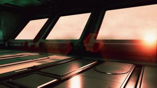 Videohive - Realistic Futuristic Scifi Spaceship Corridor - 35504580