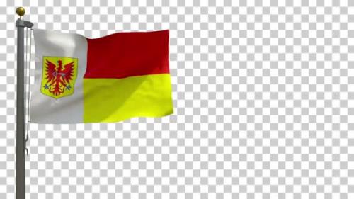 Videohive - Apeldoorn City Flag (Netherlands) on Flagpole with Alpha Channel - 4K - 35376704