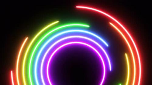 Videohive - 4k Neon Rainbow - 35425628