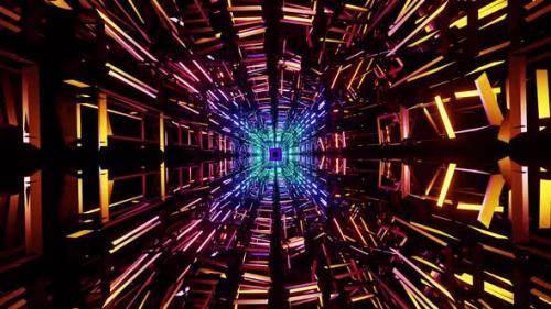 Videohive - Wire Colored Tunnel Vj Loop Background HD - 35432825