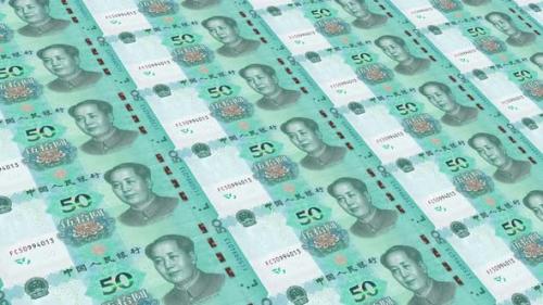 Videohive - China Money / 50 Chinese Yuan 4K - 35452188