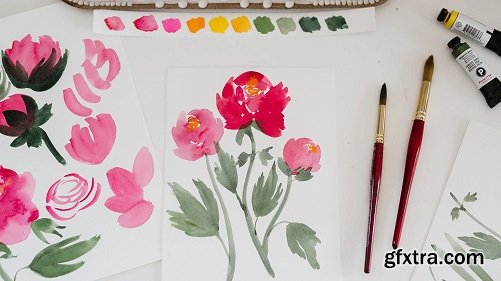 15 Minute Florals: A Bite Sized Guide to Painting Watercolor Peonies
