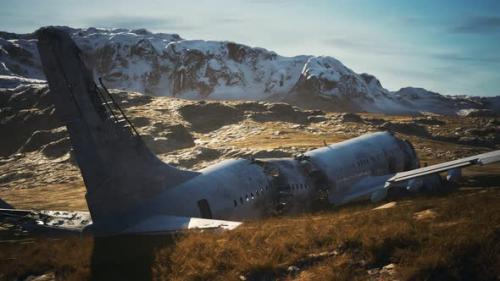 Videohive - Plane Crashed on a Mountain - 35536544