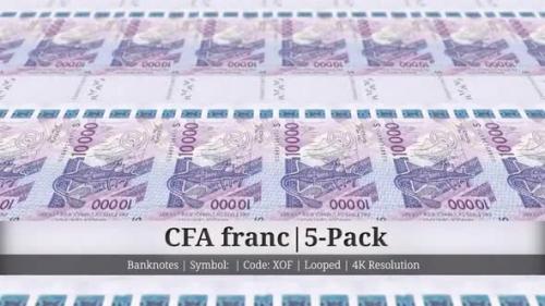 Videohive - CFA franc | West African States Currency - 5 Pack | 4K Resolution | Looped - 35541747