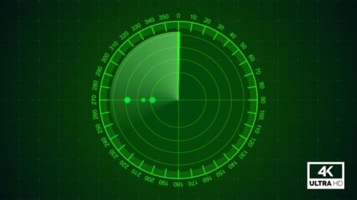 Videohive - Green Radar Hud Isolated On Black Background V3 - 35541925
