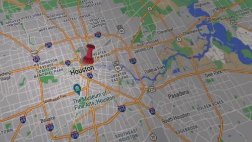 Videohive - Houston On Map 4K - 35525682