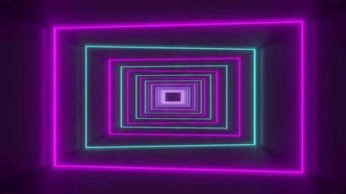 Videohive - Tunnel and Glowing Neon Lights - 35541128