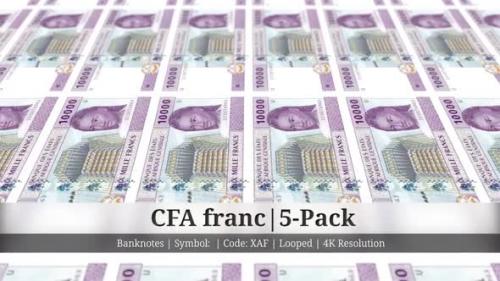 Videohive - CFA franc | Central African States Currency - 5 Pack | 4K Resolution | Looped - 35541718