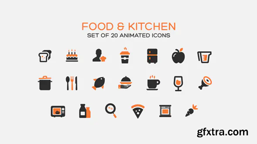 Videohive Food and Kitchen Icons 35554614