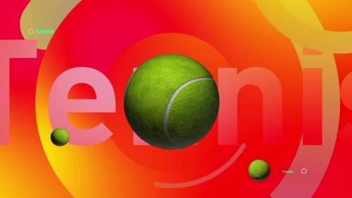 Videohive - Typography Tennis Ball Sports Background - 35497381