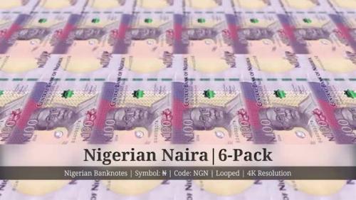 Videohive - Nigerian Naira | Nigeria Currency - 6 Pack | 4K Resolution | Looped - 35499659