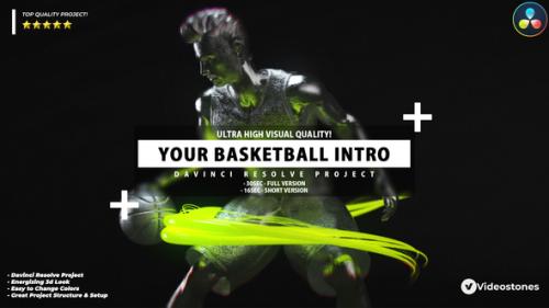 Videohive - Your Basketball Intro - Basketball Opener DaVinci Resolve Template - 35554020