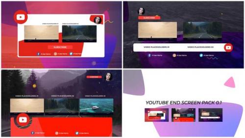 Videohive - Youtube End Screens Pack - 35592985