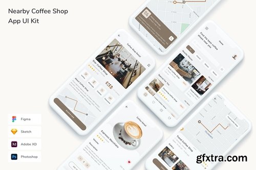 Nearby Coffee Shop App UI Kit