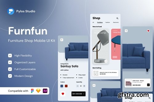 Furnfun - Furniture Shop Mobile App UI Kits