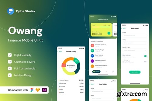 Owang - Finance Mobile App UI Kits