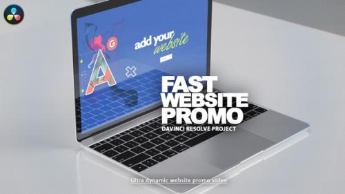 Videohive - Fast Website Promo DaVinci Resolve Template - 35632965