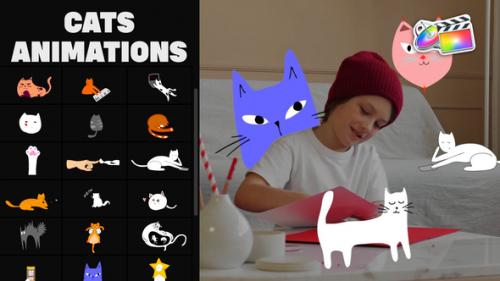 Videohive - Cartoon Cats Animations for FCPX - 35654730