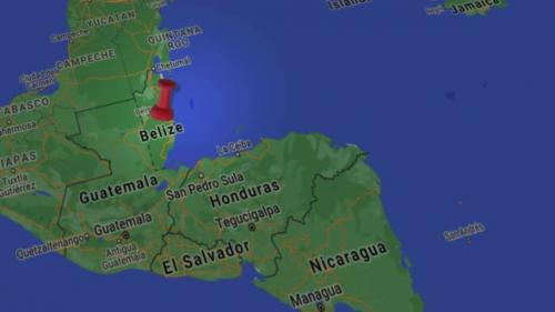 Videohive - Belize On Map 4K - 35634295
