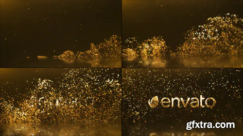 Videohive Golden Glitter Particles Logo Reveal 34333980