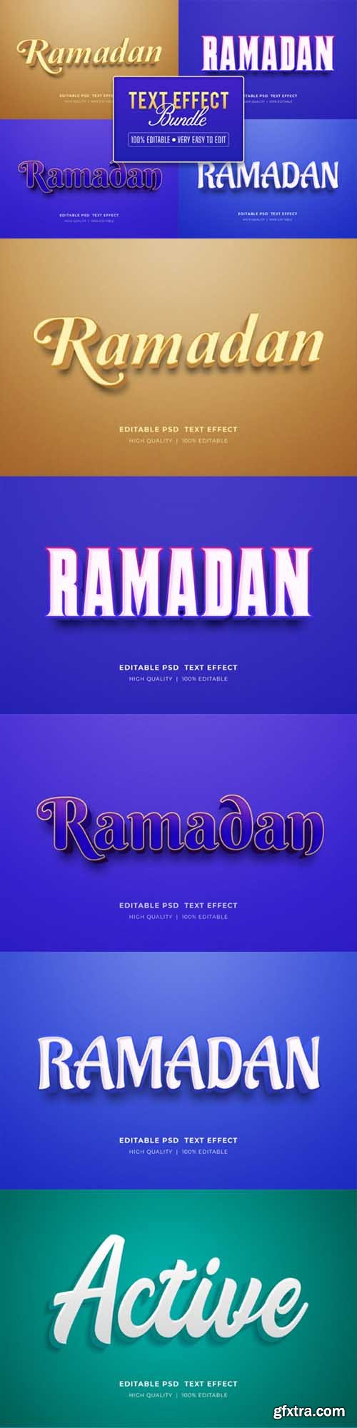 Ramadan Editable Text Effect Bundle