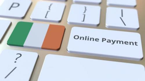 Videohive - Online Payment Text and Flag of Ireland on the Keyboard - 35631960