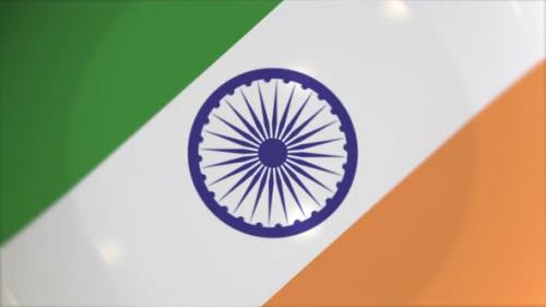 Videohive - Plate with Flag of India - 35637624