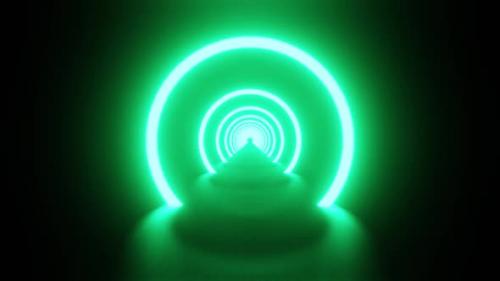 Videohive - Green Ring Tunnel Vj Loop Background HD - 35621549