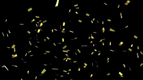 Videohive - Gold confetti falling - 35623540