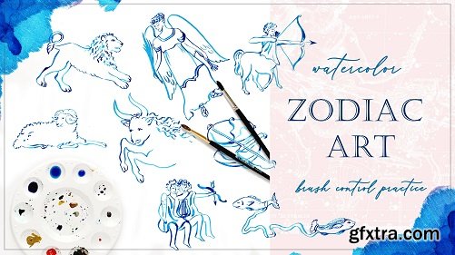 Create a Zodiac Art Collection - Brush Control Practice