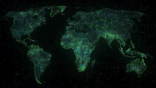 Videohive - Digital World Map 4k H264 In - Out - 35602737