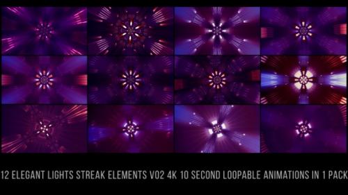 Videohive - Elegant Light Streaks Elements V02 - 35603511